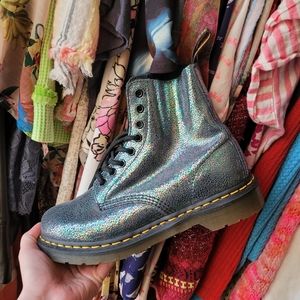 Dr Martens crackle finish boots